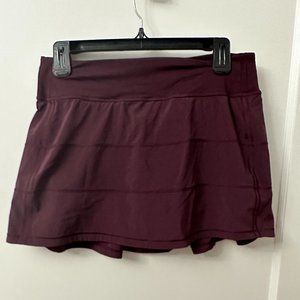 Lululemon Athletica Pace Rival Mid-Rise Skirt, Burgundy, Women's Size 8